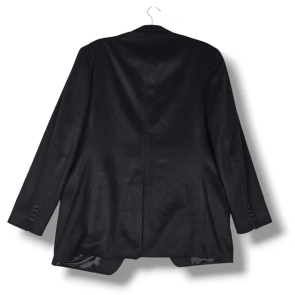 100% Cashmere Tasso Elba Blazer 44L for Black 2 Button Jacket Men's Macy's - Picture 10 of 14